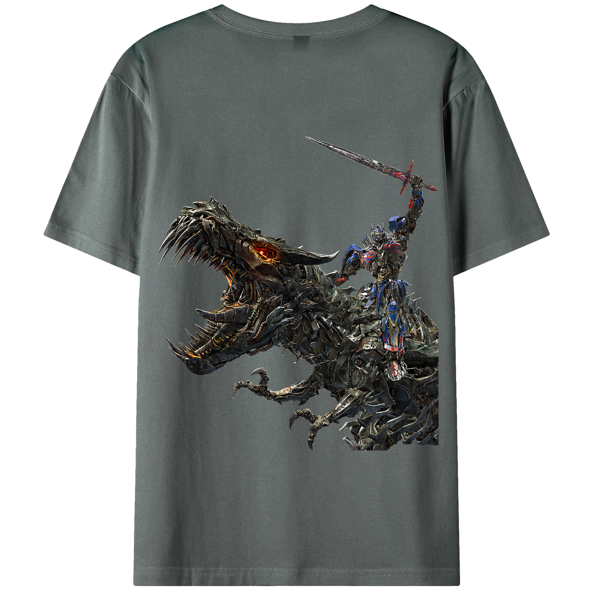 （画像用） Transformers トランスフォーマー 綿100％半袖Tシャツ（背面プリント）